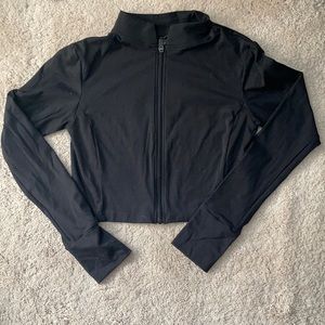 Balance Athletica black cropped zip